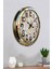 52 cm Gold Metal Font Duvar Saati 4