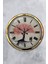 52 cm Gold Metal Pembe Ağaç Duvar Saati 1