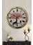 52 cm Gold Metal Pembe Ağaç Duvar Saati 2
