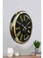 52 cm Gold Metal Sarı Roma Rakamlı Duvar Saati 4