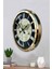 52 cm Gold Metal World Maps Duvar Saati 3