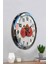 52 cm Krom Metal Çilek Duvar Saati 4