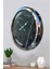 52 cm Krom Metal Desenli Duvar Saati 3