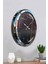 52 cm Krom Metal Desenli Duvar Saati 4