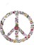 Çiçekli Peace Özgürlük Simge Logo Sticker 20 cm 1