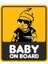 Baby On Board Arabada Bebek Var Sticker 14 cm 1