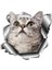 Sevimli Kedi Araba Sticker Yapıştırması 20 cm 1