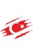 Türk Bayrağı Pençe Izi Türk Bayrağı Sticker 18 cm 1