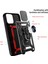 iPhone 13 Pro Max Ince Kaydırmalı Kamera Kapaklı ve Halka Tutucu Standlı Sağlam Zırh Koruma Çantası Altın (Yurt Dışından) 4