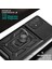 Samsung Galaxy A32 4g Ince Kaydırmalı Kamera Kapaklı ve Halka Tutucu Standlı Sağlam Zırh Koruma Çantası Siyah (Yurt Dışından) 3