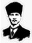 Atatürk Sticker Yapıştırması Siyah Renk 18 cm 1