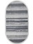Dijidekor 9026 Gri Saçaklı Dijital Oval Halı Kaymaz Yıkanabilir Iskandinav Yolluk 180X600 2