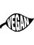 Vegan Yaprak Yaratıcı Araba Sticker Siyah 18 cm 1