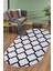 Maça Beyaz Saçaksız Dijital Oval Halı Kaymaz Yıkanabilir Iskandinav Yolluk 160X600 1