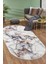 Dijidekor Gold Kristal Saçaksız Dijital Oval Halı Kaymaz Yıkanabilir İskandinav Yolluk 180X450 1
