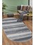 Dijidekor 9026 Gri Saçaksız Dijital Oval Halı Kaymaz Yıkanabilir İskandinav Yolluk 100X150 1
