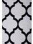 Maça Beyaz Saçaksız Dijital Oval Halı Kaymaz Yıkanabilir Iskandinav Yolluk 200X400 3