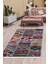 Dijidekor 9010 Patchwork Temalı Saçaklı Dijital Halı Kaymaz Yıkanabilir Iskandinav Yolluk 80X120 1