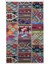 Dijidekor 9010 Patchwork Temalı Saçaklı Dijital Halı Kaymaz Yıkanabilir Iskandinav Yolluk 60X150 2