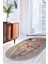 Kahve Mutfak Halısı Saçaksız Dijital Oval Halı Kaymaz Yıkanabilir Iskandinav 100X200 1