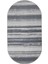 Dijidekor 9026 Gri Saçaksız Dijital Oval Halı Kaymaz Yıkanabilir Iskandinav Yolluk 160X250 2