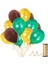 Kahverengi - Koyu Yeşil - Gold Metalik Balon 70 Adet+ 5 mt Balon Zinciri 1