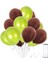 Kahverengi - Açık Yeşil Metalik Balon 50 Adet+ 5 mt Balon Zinciri 1