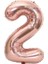 34'' 80 cm Rose Gold Bronze Folyo Rakam Balon 2 1
