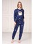Kapşonlu Baskılı Polar Pijama Takım 1
