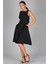 Sweetness Kadın Siyah Pileli Cep Detaylı Midi Boy Elbise 1