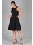 Sweetness Kadın Siyah Pileli Cep Detaylı Midi Boy Elbise 5