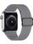 Gregoss Gri Apple Watch 2,3,4,5,6,se,7 Seri UYUMLU(42/44/45MM) Elastik Tokalı Bez Kordon Kayış 1