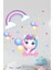 Minik Unicorn Doğum Günü Partisi Baby Shower Duvar Sticker 1