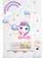 Minik Unicorn Doğum Günü Partisi Baby Shower Duvar Sticker 2