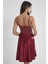 Kadın Saten Dantelli Gecelik 627 Bordo 3