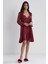 Kadın Saten Dantelli Gecelik & Sabahlık Takım - 4025 Bordo 2