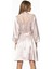 Kadın Saten Dantelli Gecelik & Sabahlık Takım - 4075 Pudra 2
