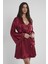 Saten Dantelli Gecelik & Sabahlık Takım - 4090 Bordo 1