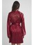 Saten Dantelli Gecelik & Sabahlık Takım - 4090 Bordo 3