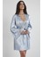 Saten Dantelli Gecelik & Sabahlık Takım - 4090 Mist 2