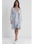 Kadın Saten Dantelli Gecelik & Sabahlık Takım - 4025 Mist 2