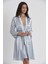 Kadın Saten Dantelli Gecelik & Sabahlık Takım - 4025 Mist 3