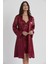 Saten Altılı Çeyiz - Seti 6955 Bordo 1