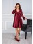Kadın Saten Altılı Çeyiz Seti - 6325 Bordo 2