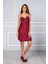 Kadın Saten Altılı Çeyiz Seti - 6325 Bordo 3