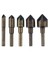 5 Adet/takım Endüstriyel Havşa Matkap Ucu Yuvarlak Şaft Değışım 1/4" 3/8"1/2" 5/8" 3/4" Kit Aracı (Yurt Dışından) 1