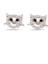 Kedi Tasarım 925 Ayar Gümüş Çocuk Küpe 3