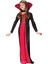 Siyah Kırmızı Drakula Cadılar Bayramı Kız Çocuk Kostümü 1