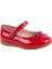 Jessica Tek Cırtlı Pu Deri Kız Çocuk Babet Ayakkabı Kırmızı 1