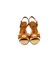 CB45613 Krem-Taba Kadın Dolgu Topuk Kemerli Sandalet 5